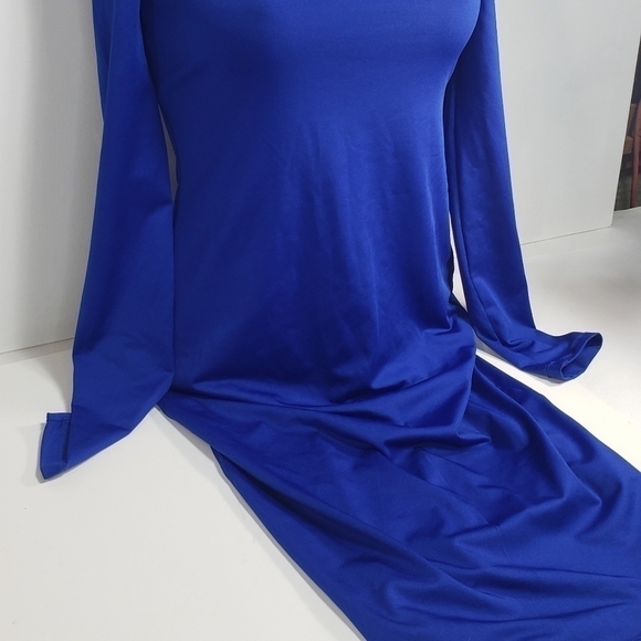 Charlotte Russe Long Sleeve Blue Dress - Picture 5 of 7